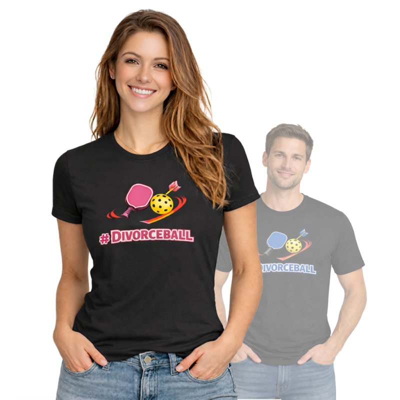 Women's #DivorceBall Pickleball T-Shirt