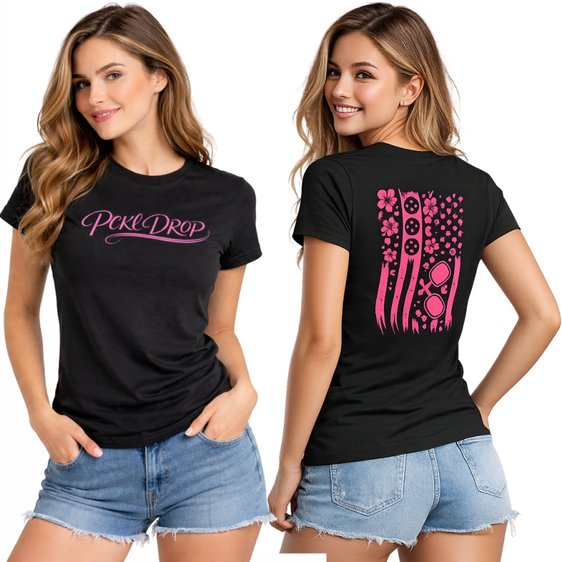 Women's PCKL DROP Stars, Stripes & Pickleballs