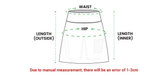 Pickleball Skirt Size Guide